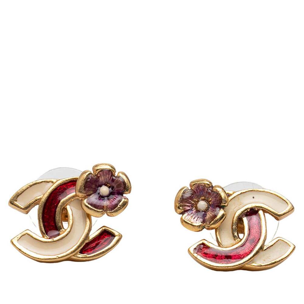 Chanel Cc Logo Stud Earrings Metal #299499C73B